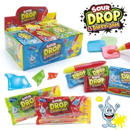 SOUR DROP TAFFY+JAM PROFISA - 12 U