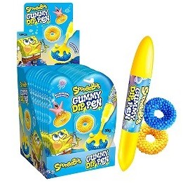 BOB SPONGE GUMMY DIP PEN 12 UDS