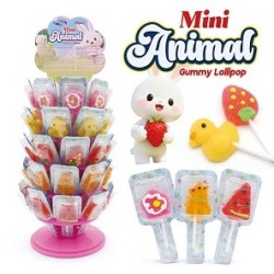 MINI ANIMAL GUMMY STICK 80 UDS