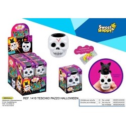 TESCHIO PAZZO HALLOWEEN (CALAVERA CON MURCIELAGO) 12 UDS
