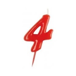 VELA ROJA NUMERO 4   Ref. 345175