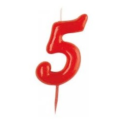 VELA ROJA NUMERO 5   Ref. 345176