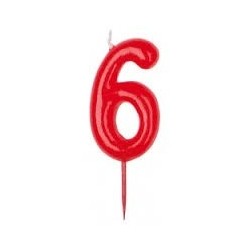 VELA ROJA NUMERO 6   Ref. 345177