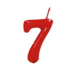 VELA ROJA NUMERO 7   Ref. 345178