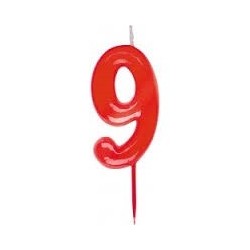 VELA ROJA NUMERO 9   Ref. 345180