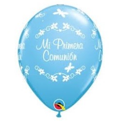 GLOBOS COMUNION AZUL 2.00 - 20 U