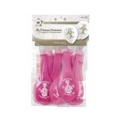 GLOBOS COMUNION ROSA 2.00 - 20  U