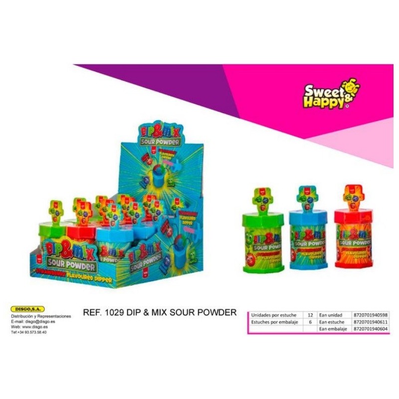 DIP & MIX SOUR POWDER - 12 U