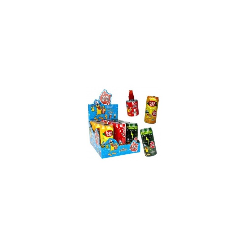 SODA SPRAY FUNNY CANDY - 12 U