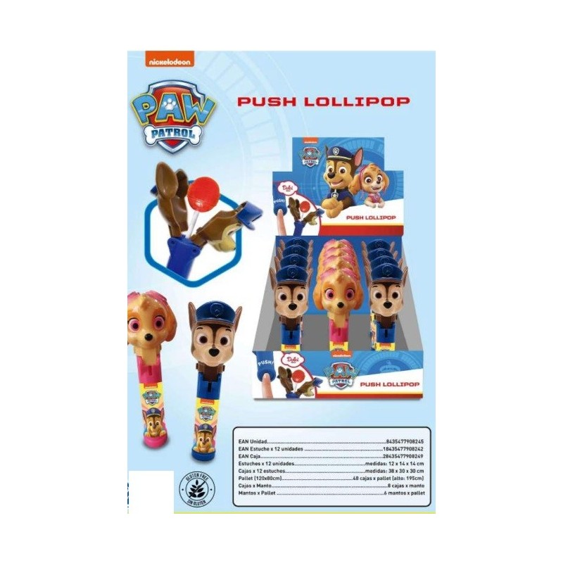 PUSH LOLLIPOP PAW PATROL 1.80 - 12 U