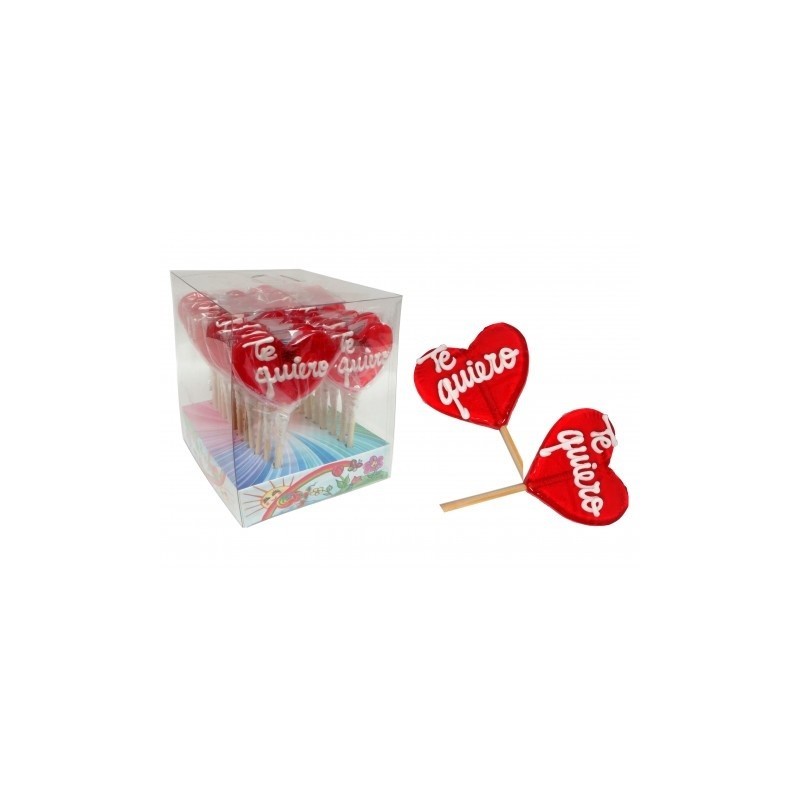 PIRULETA CORAZON MEDIANO TE QUIERO - 24 U