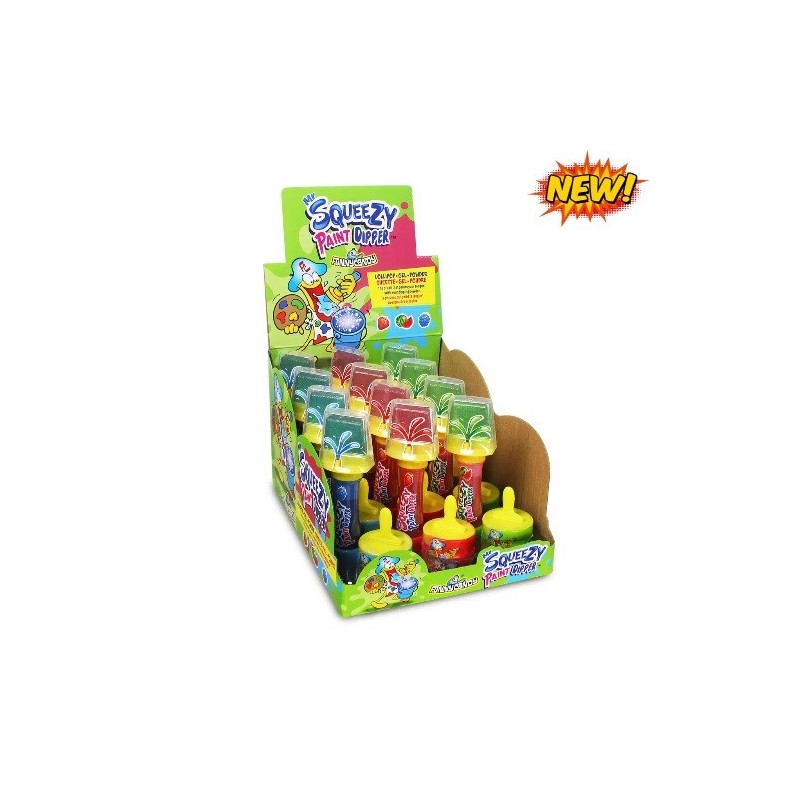 MR SQUEEZY PAINT DIPPER FUNNY CANDY - 12 U