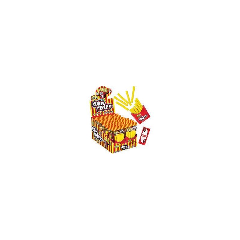 GUM FRIES CAJA AMARILLA Y ROJA JOJO - 12 U