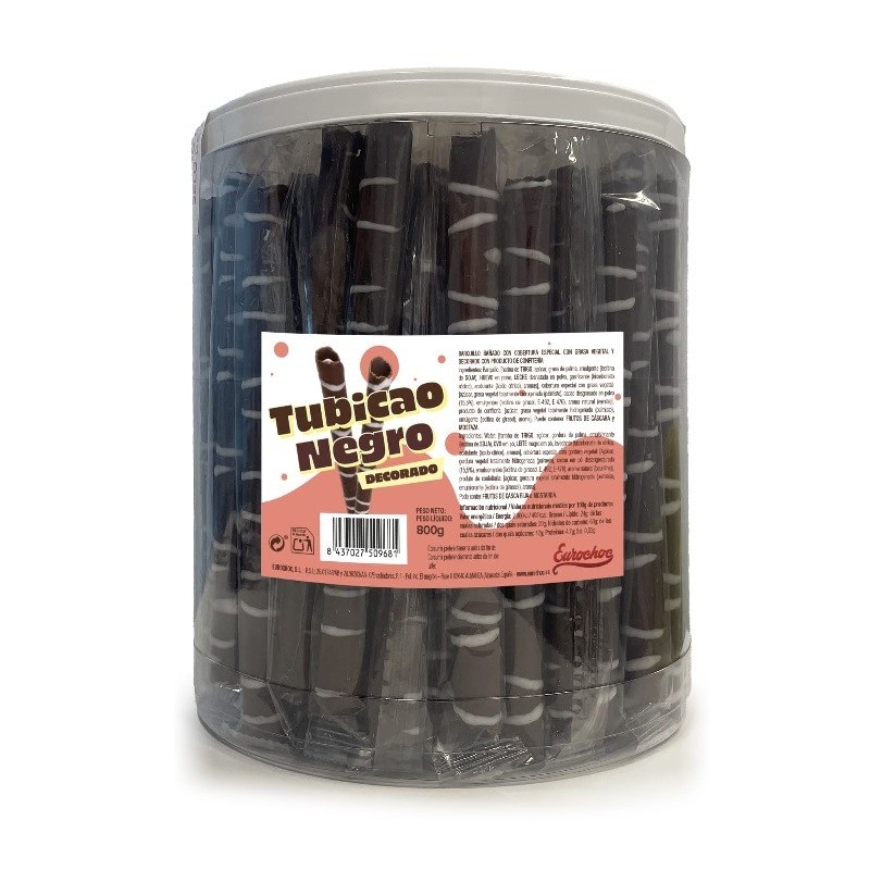 TUBICAO NEGRO DECORADO 0.20 € 80 UDS