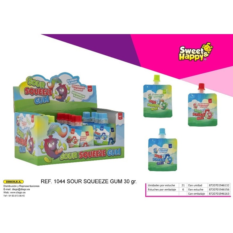 SOUR SQUEEZE GUM - 21 U