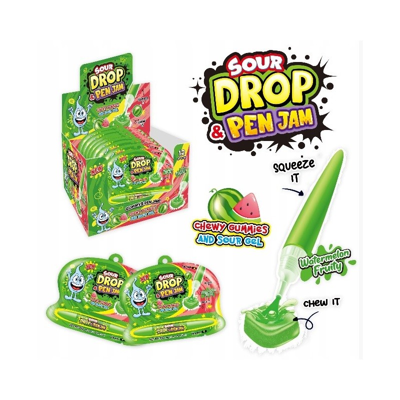SOUR DROP & PEN JAM SANDIA 1.50 - 12 U