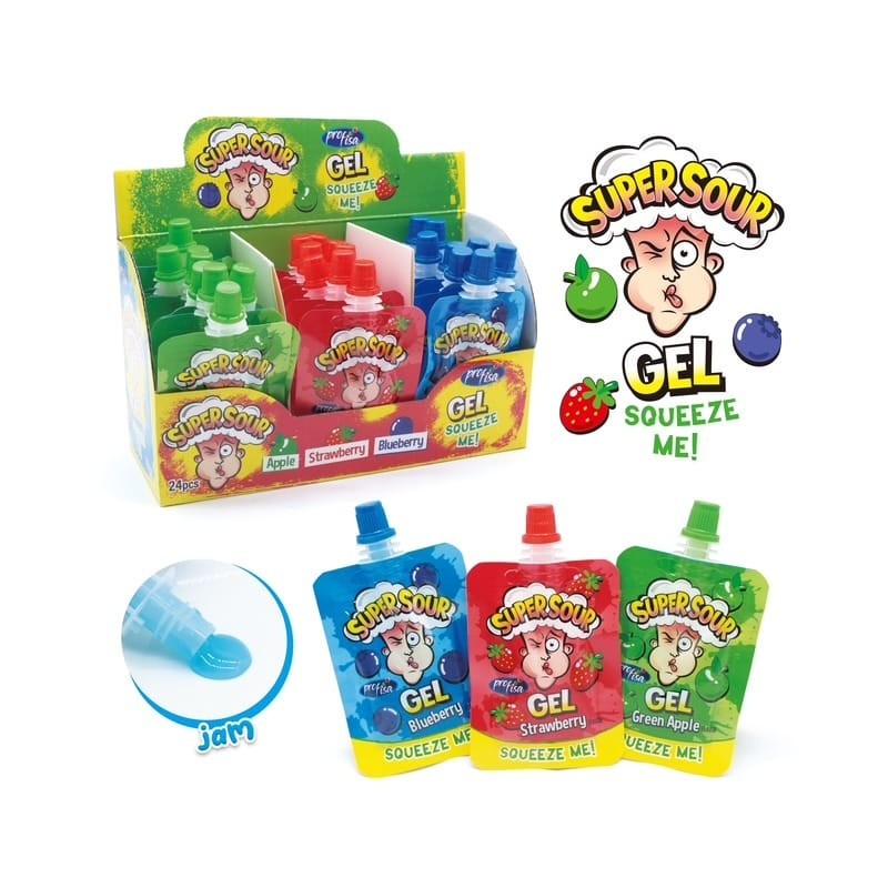 SUPER SOUR GEL SQUEEZE ME PROFISA - 24 U