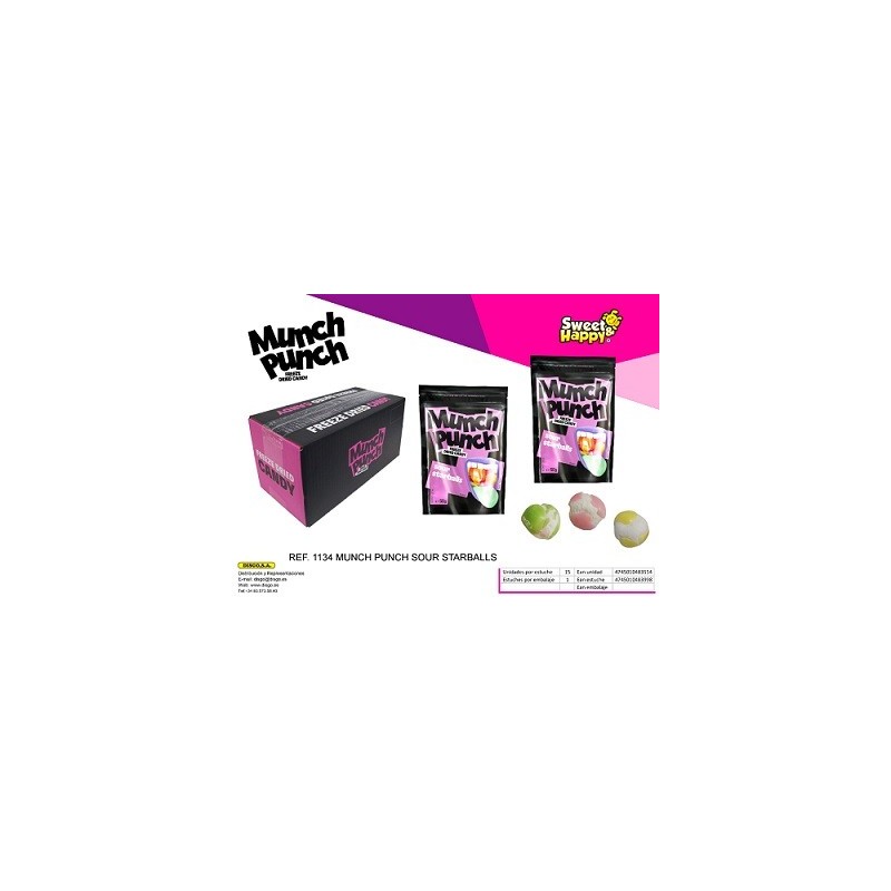 MUNCH PUNCH SOUR STARBALLS 3998 3.00 - 15 U