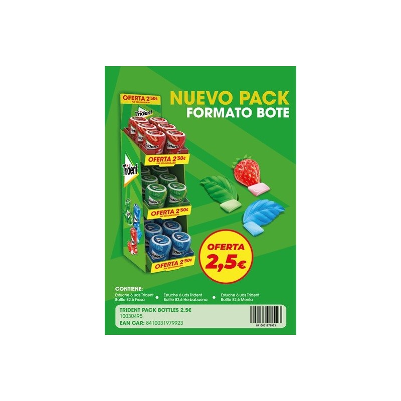 LOTE BOTE TRIDENT 18 UDS 2,5€