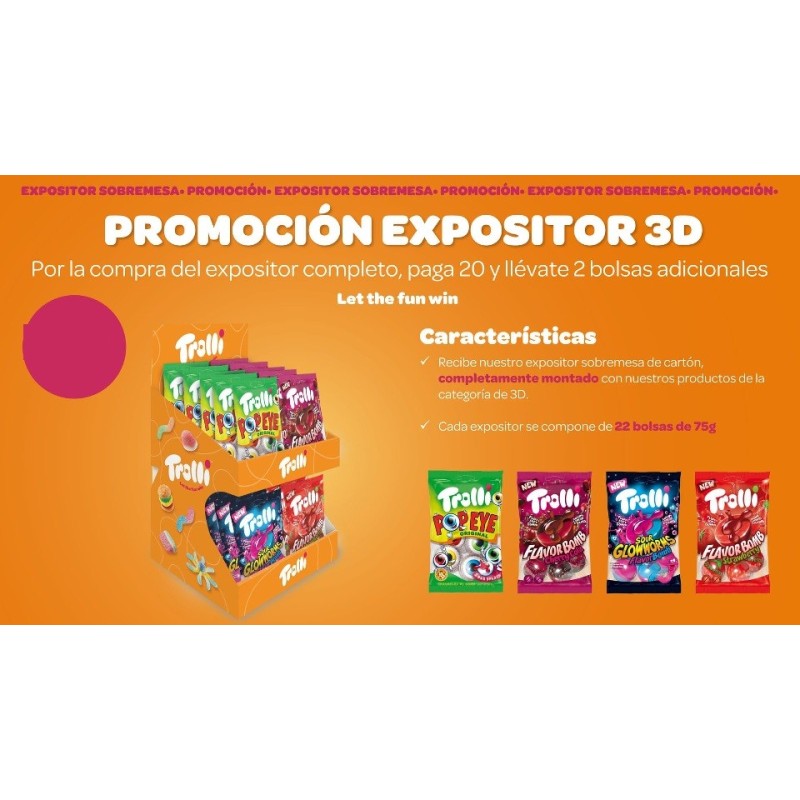 EXPOSITOR 3D TROLLI - 20 + 2 S/C