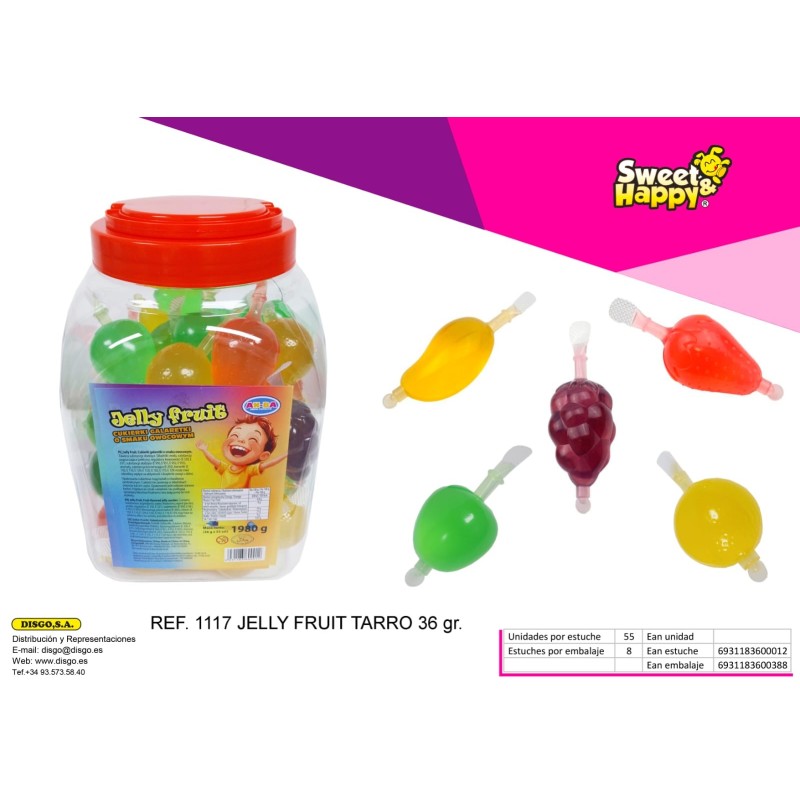 TARRO JELLY FRUIT 55 UDS 0,35 € (FRUTAS CON LIQUIDO)