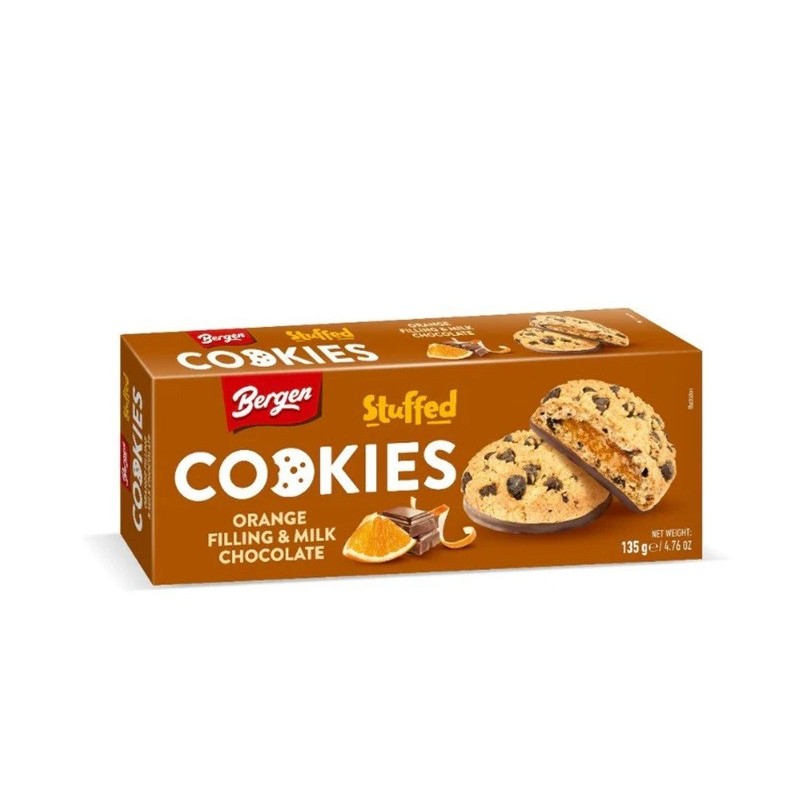COOKIES ORANGE FILLING & MILK CHOCOLATE 130 GRS