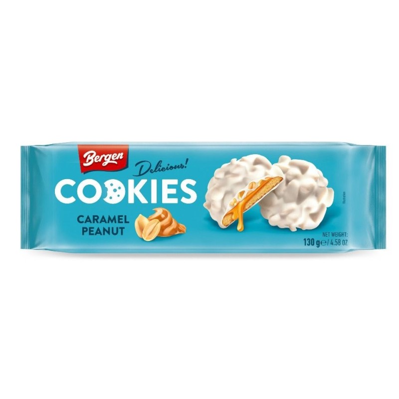 COOKIES DELICIOUS CARAMEL PEANUT BLANCO 130 G