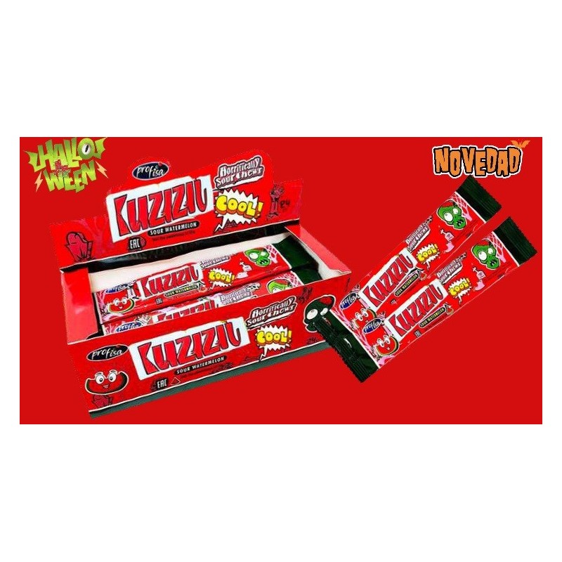 ZOMBIE CHEWS SOUR WATERMELON HALLOWEEN (CHICLE ACIDO) - 24 U