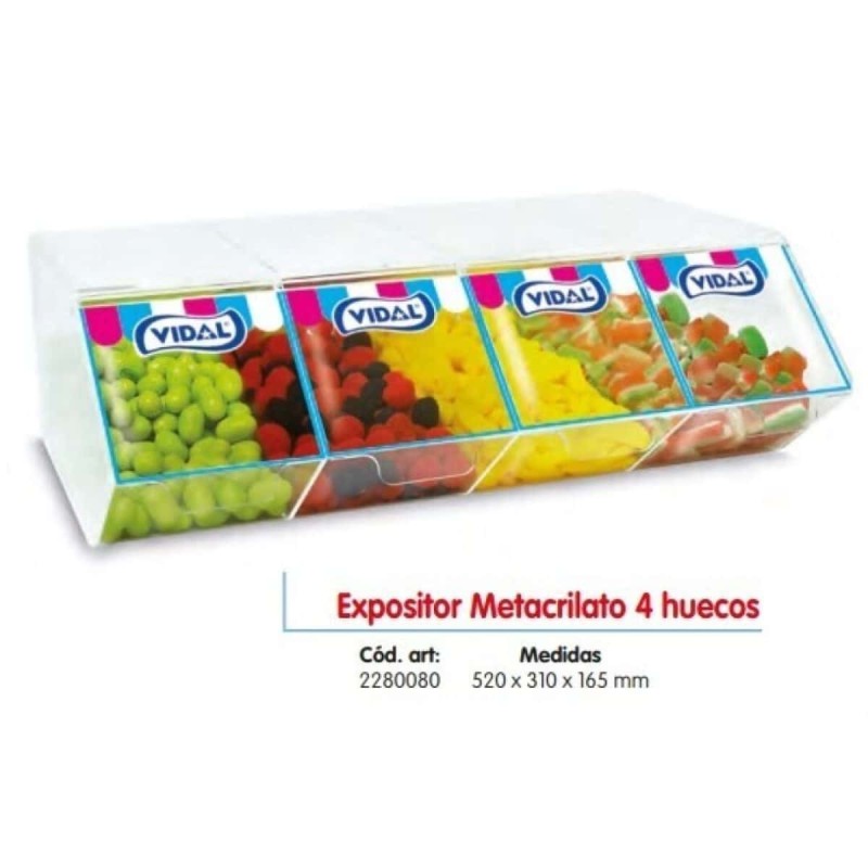 TARRO APILABLE METACRILATO VIDAL 4 HUECOS