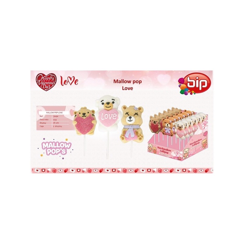 PIRULETAS NUBE OSOS ENAMORADOS 18 UDS 1,20 €