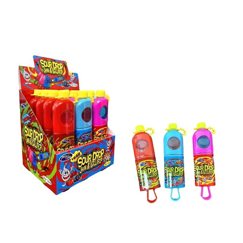 SOUR DROP JAM & LOLLIPOP PROFISA - 12 U