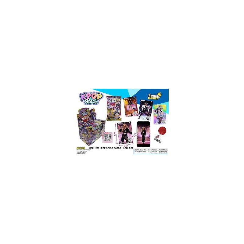 KPOP STARS CARDS+LOLLIPOP - 24 U