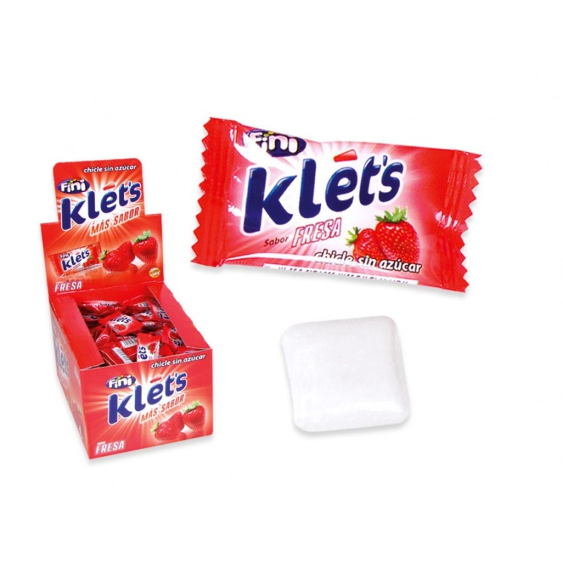 CHICLE KLETS FINI FRESA (ROJO) 0,05 - 200 uds