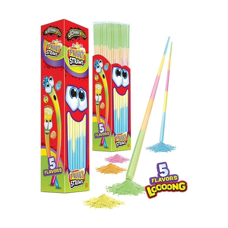 SOUR FRUIT STRAWS - 250 U