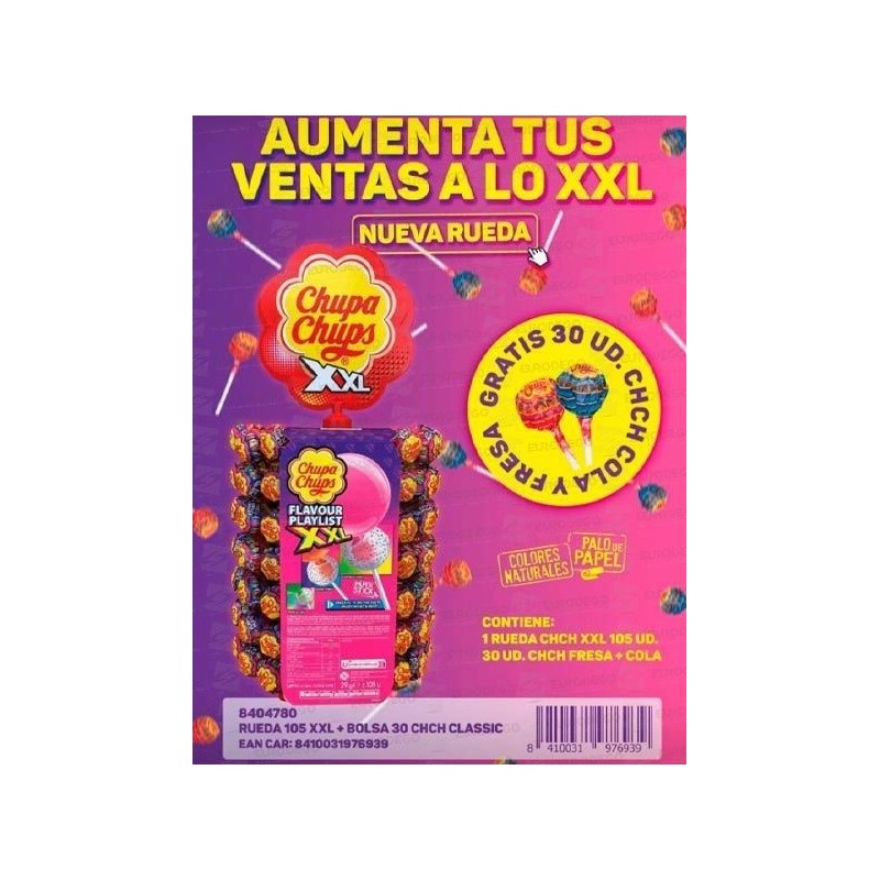 CHUPA CHUPS XXL NORIA 0,60- 105 U + 30 S/C