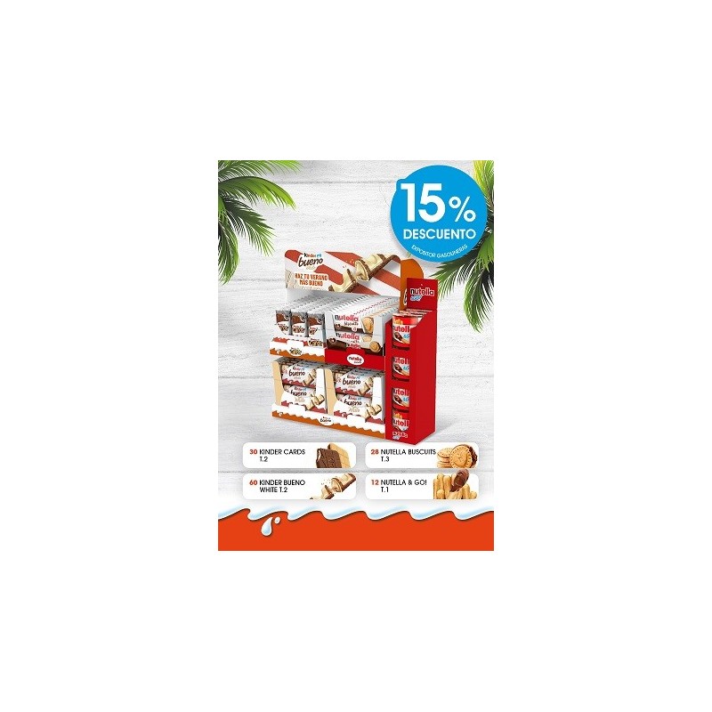 EXPOSITOR KINDER GASOLINERA 15 % DTO INCLUIDO