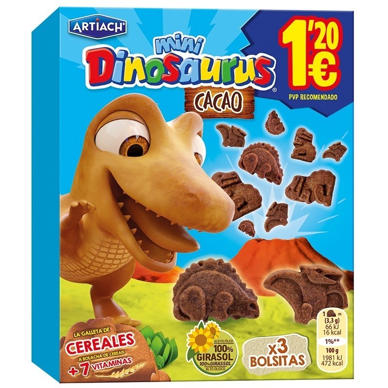 MINI DINOSAURUS CACAO 120 GRS PVP 1.20 €