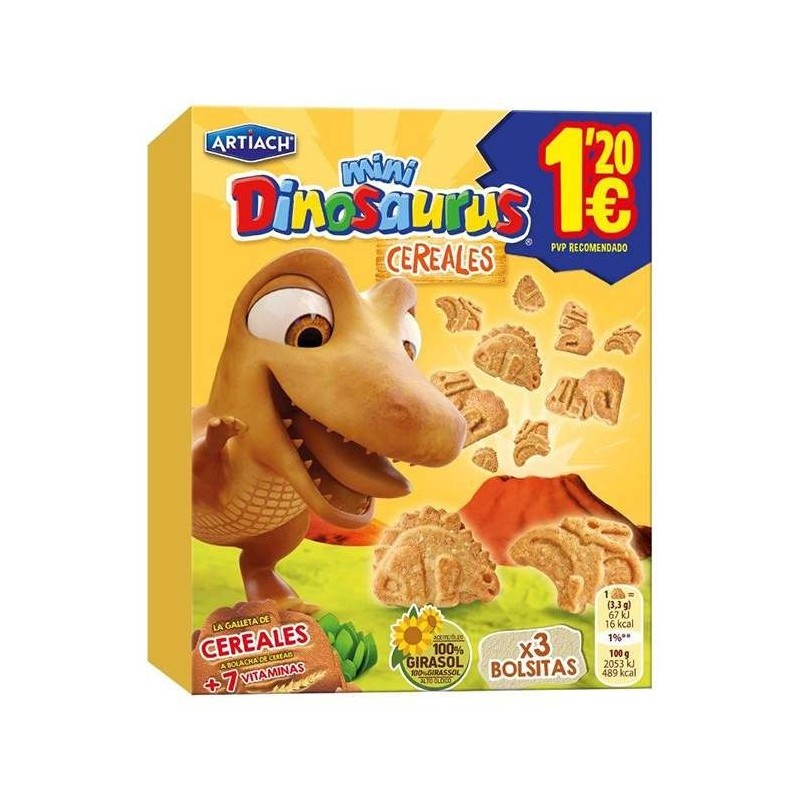 MINI DINOSAURUS CEREALES 120 GRS PVP 1.20 €