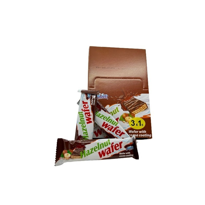 AVELLANA WAFER 45 GRS 3 X 1 € - 24 U